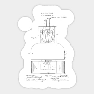 Fare box register Vintage Patent Hand Drawing Sticker